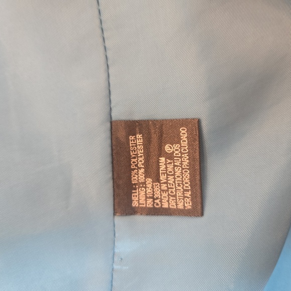 Tahari Womens Green Blue Peplum Blazer Jacket Size 14 - Picture 8 of 8